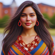 Load image into Gallery viewer, "Cherry Connections" Tagua Necklace Set