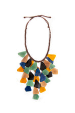 Load image into Gallery viewer, "Triangular Cascades" Tagua Necklace Set