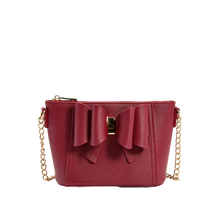Load image into Gallery viewer, Double Bow Crossbody Bag (Burgundy)