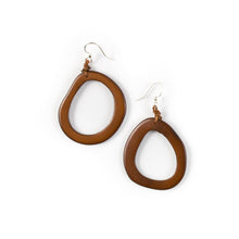 Load image into Gallery viewer, "Chestnut Loops" Tagua Earrings