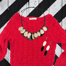 Load image into Gallery viewer, "Onyx and Ivory Petals" Tagua Necklace