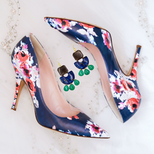 Load image into Gallery viewer, "Azure Contrasts" Tagua Earrings