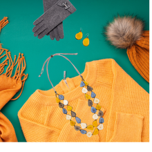 Load image into Gallery viewer, "Muted Chips" Tagua Necklace