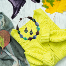 Load image into Gallery viewer, "Marbled Chunks" Tagua Earrings