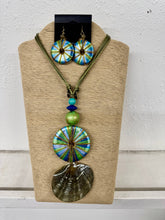 Load image into Gallery viewer, 4 STRANDS ADJUSTABLE GREEN WAX CORD WITH GREEN ROUND WOOD AN
