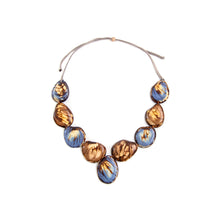 Load image into Gallery viewer, &quot;Harmonious Blue Slices&quot; Tagua Necklace Set
