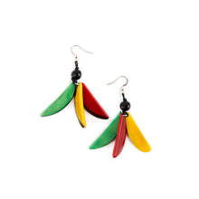 Load image into Gallery viewer, &quot;Dazzling Slices&quot; Tagua Earrings
