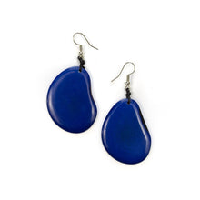 Load image into Gallery viewer, &quot;Azure Slices&quot; Tagua Earrings
