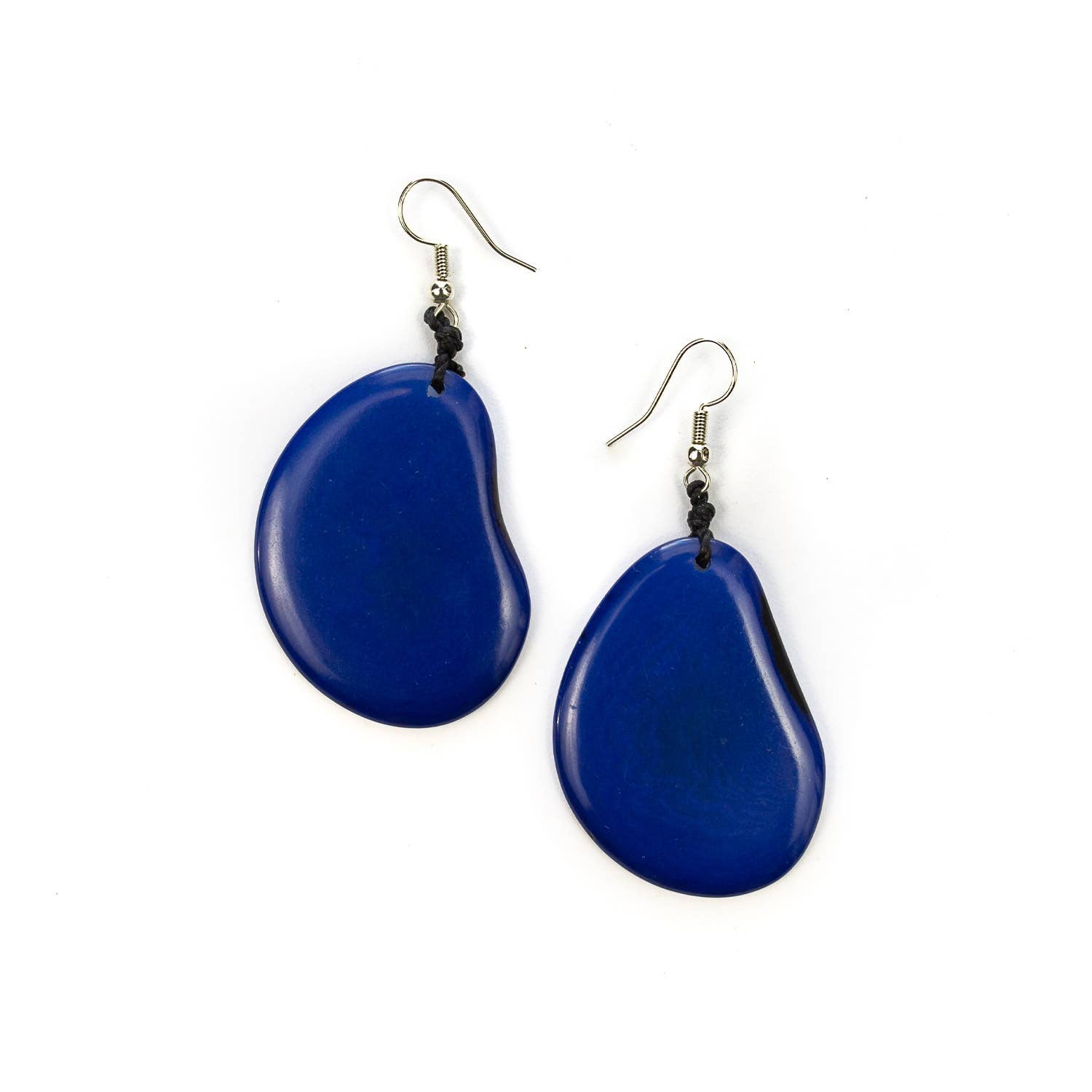 "Azure Slices" Tagua Earrings