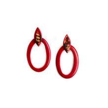 Load image into Gallery viewer, &quot;Cherry Door Knockers&quot; Tagua Earrings
