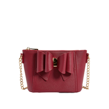 Load image into Gallery viewer, Double Bow Crossbody Bag (Burgundy)
