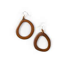 Load image into Gallery viewer, &quot;Chestnut Loops&quot; Tagua Earrings
