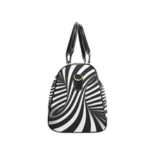 Load image into Gallery viewer, Abstract Black &amp; White Travel Bag
