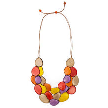 Load image into Gallery viewer, &quot;Kaleidoscopic Slices&quot; Tagua Necklace

